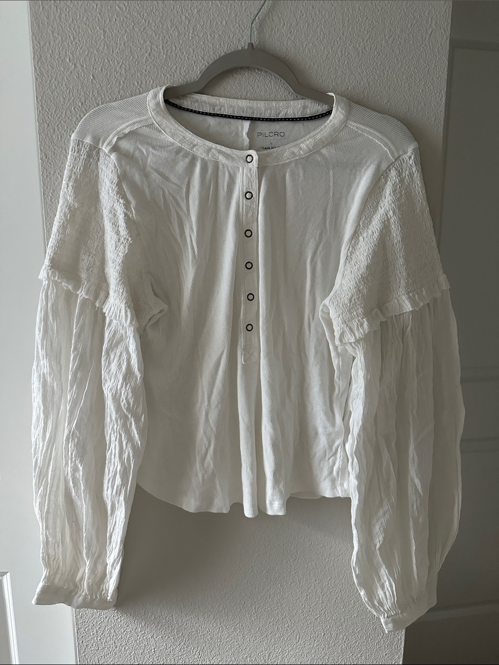 Pilcro Puff Sleeve Blouse